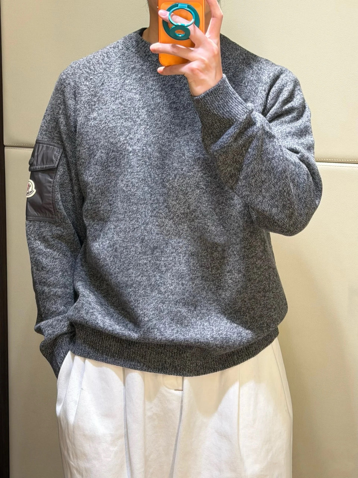 M 울 캐시미어 물리네 크루넥 스웨터