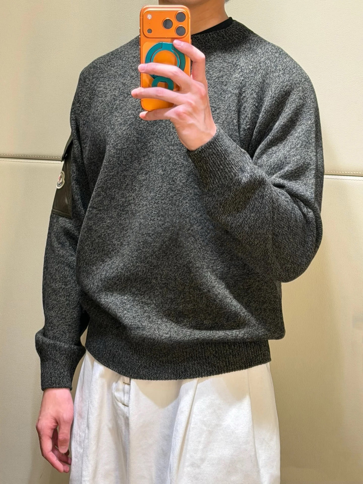 M 울 캐시미어 물리네 크루넥 스웨터