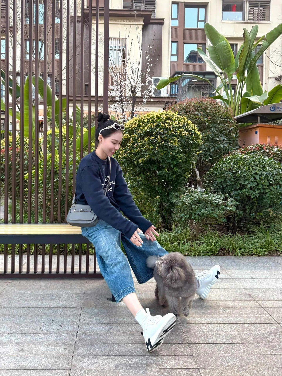 디올 x 하일톤 넬 코튼 블렌드 저지 스웨터