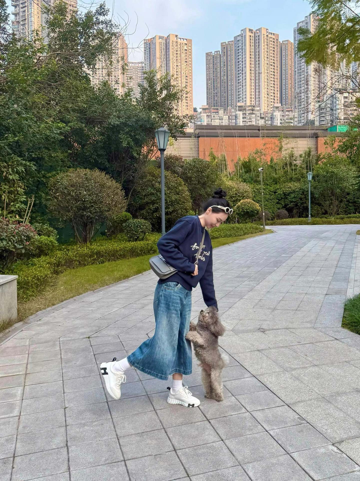 디올 x 하일톤 넬 코튼 블렌드 저지 스웨터