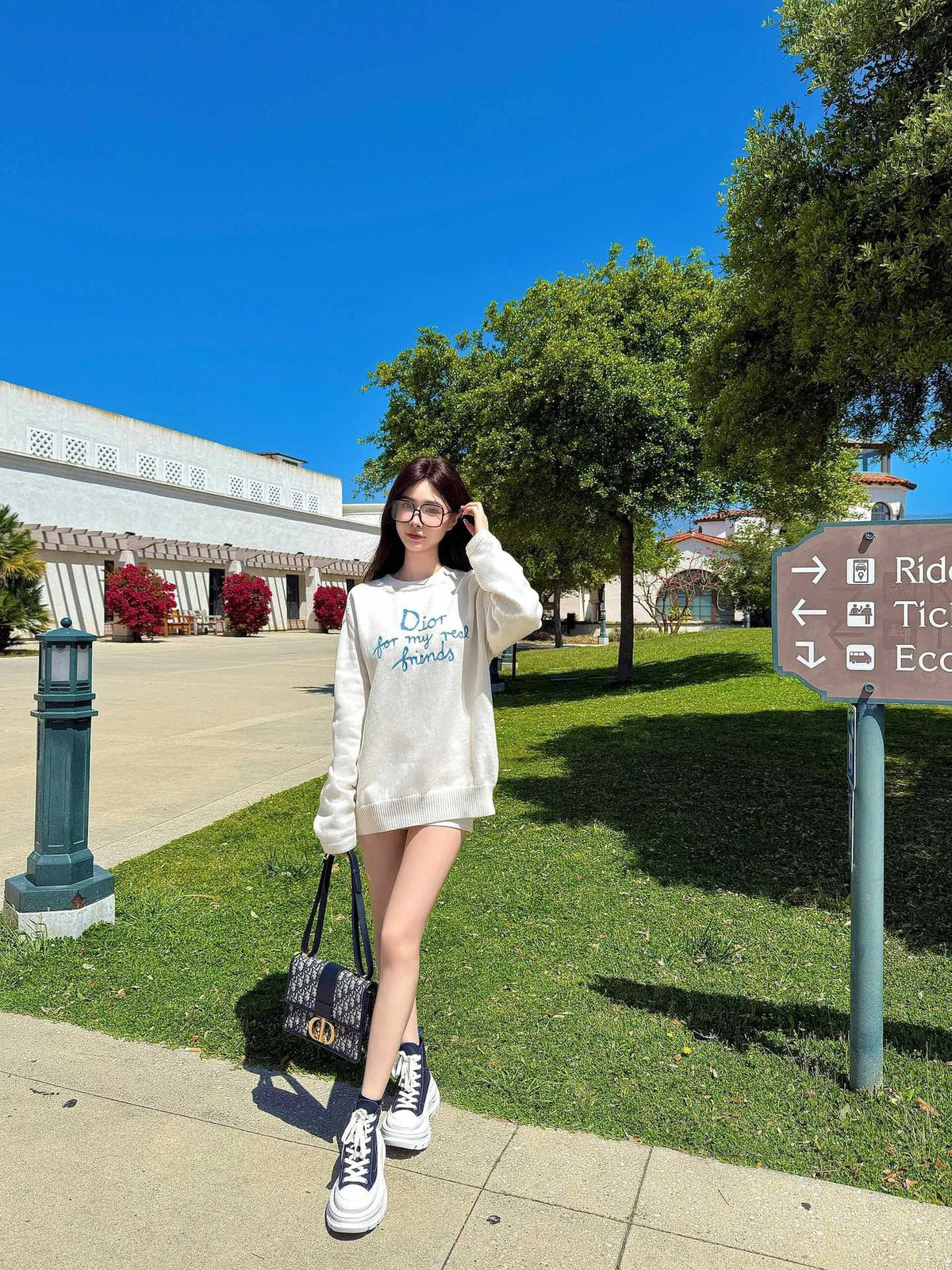 디올 x 하일톤 넬 코튼 블렌드 저지 스웨터