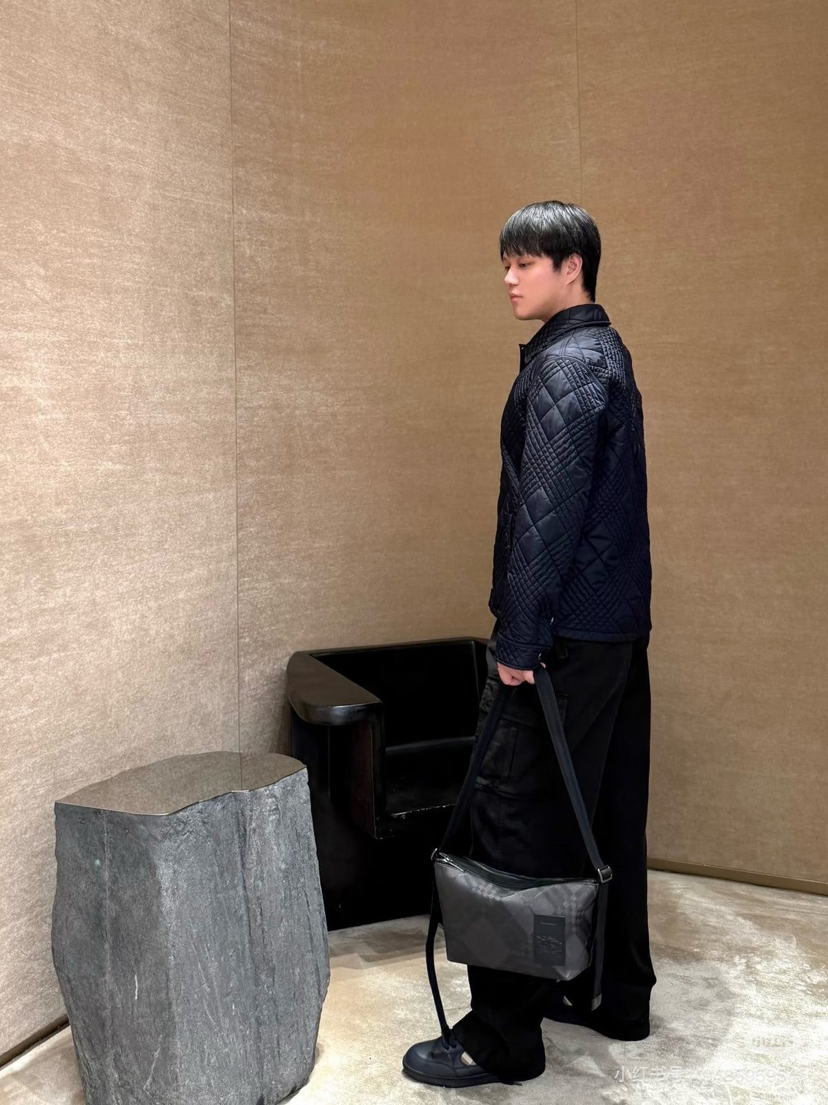 버버리 체크 스티치 자켓