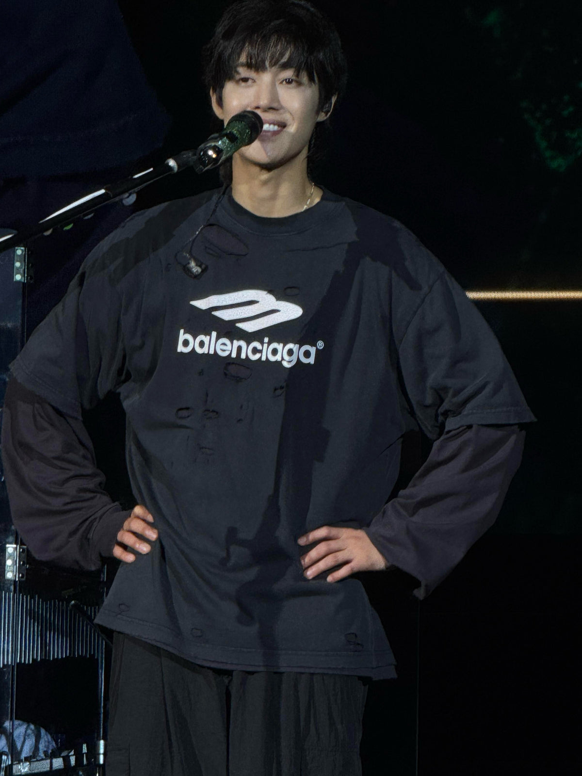 발렌시아가 3B 레이어드 티셔츠