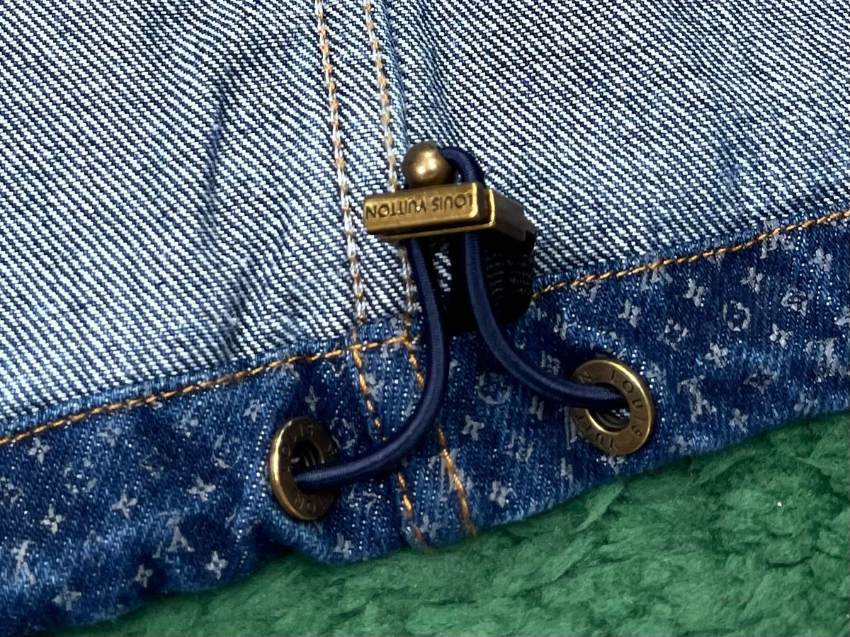 루이비통 리플렉티브 나노그램 지퍼 데님 자켓