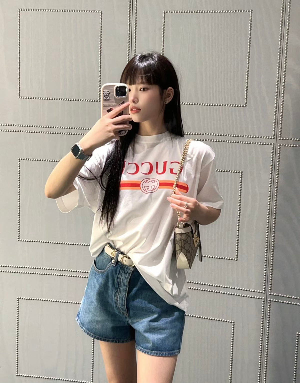 구찌 패드락 스몰 체인 숄더백