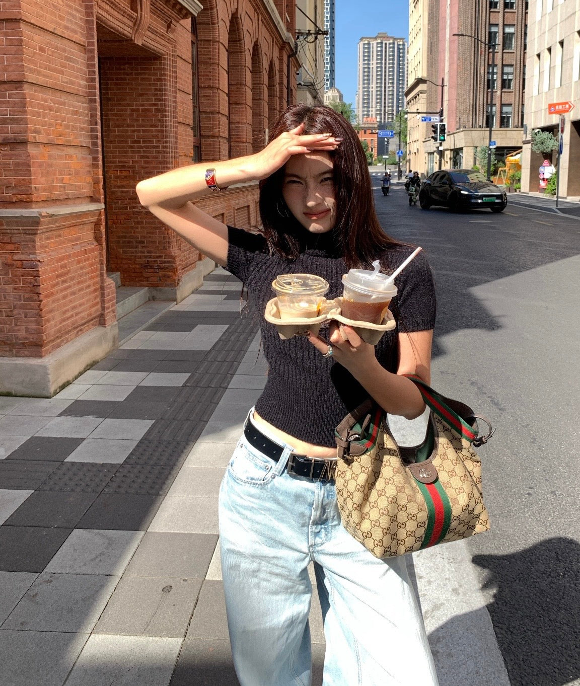 구찌 질리오 스몰 토트백