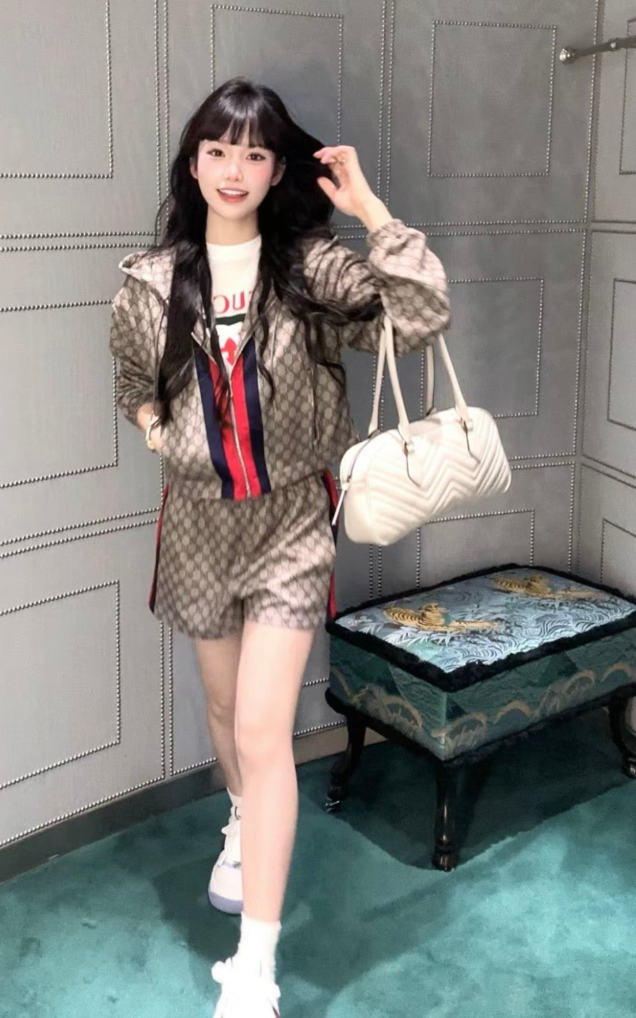 구찌 GG 마몽 미디움 탑 핸들백