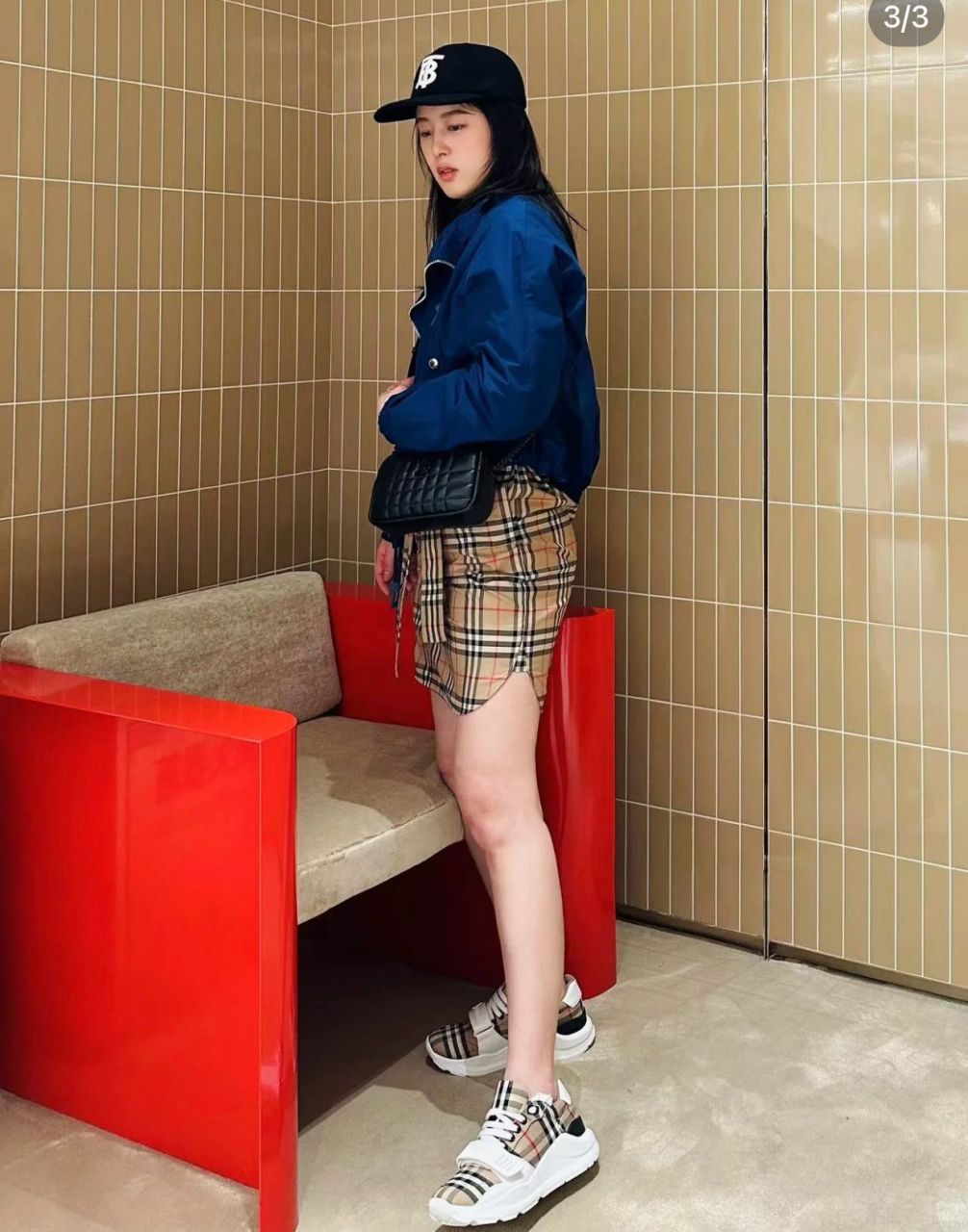 버버리 퀄팅 레더 미니 롤라 카메라백