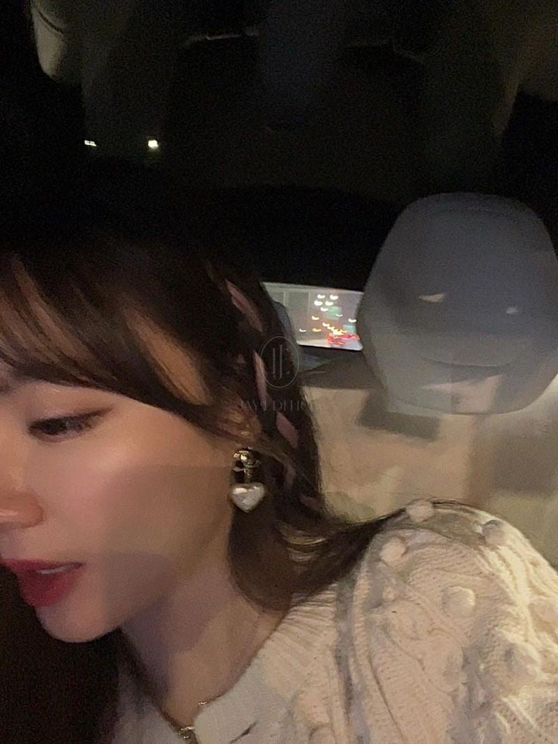 C 하트 드롭 귀걸이
