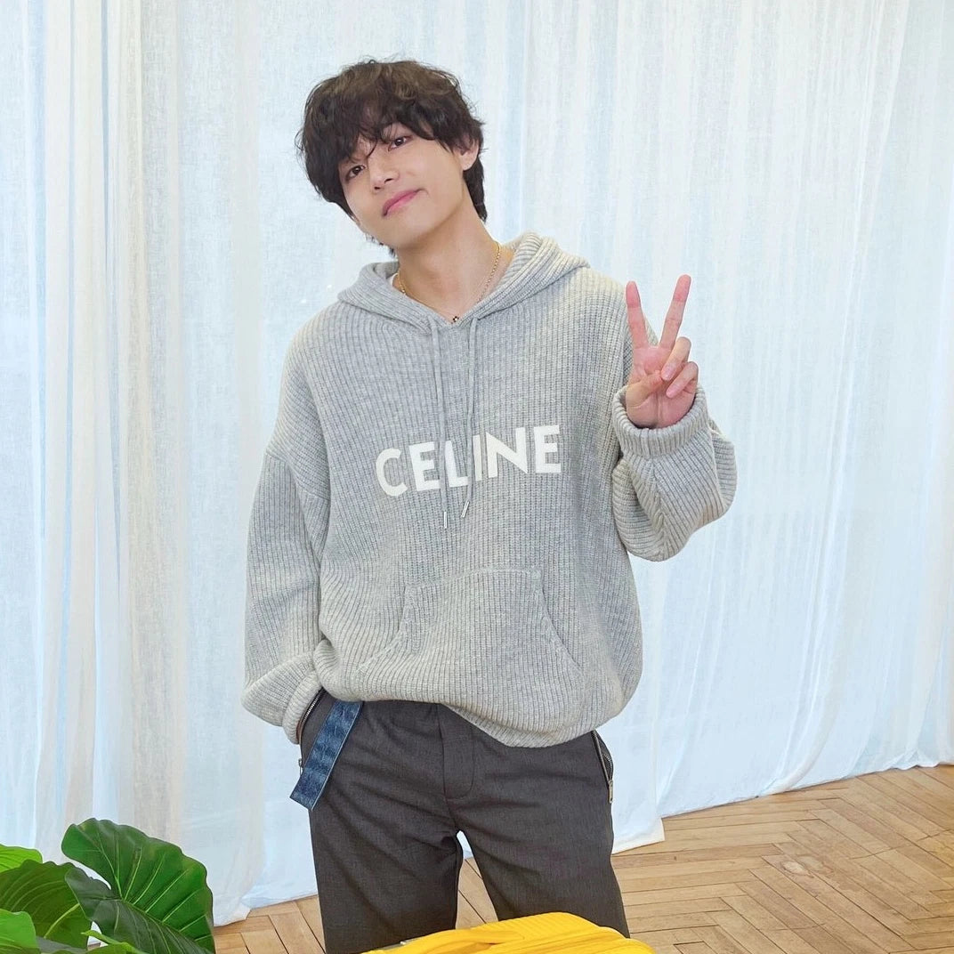 1% CEL 니트 후드 (그레이)